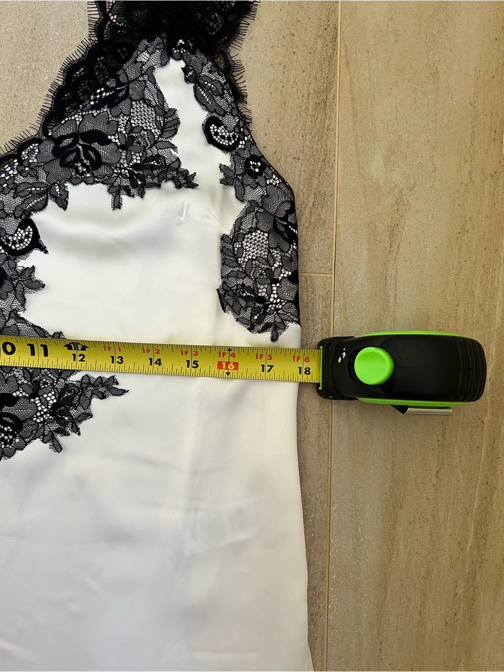 White and Black Lace Trim Camisole Cami Tank - Picture 5 of 11